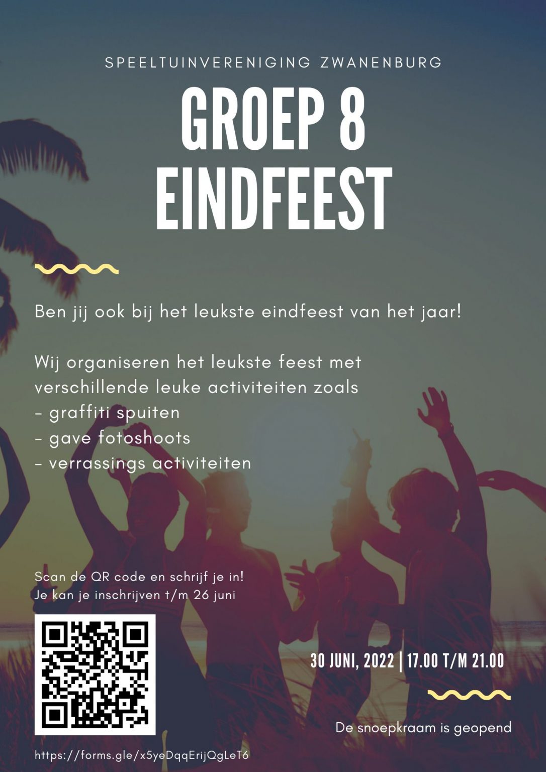 Groep 8 eindfeest 2022 Speeltuinvereniging Zwanenburg